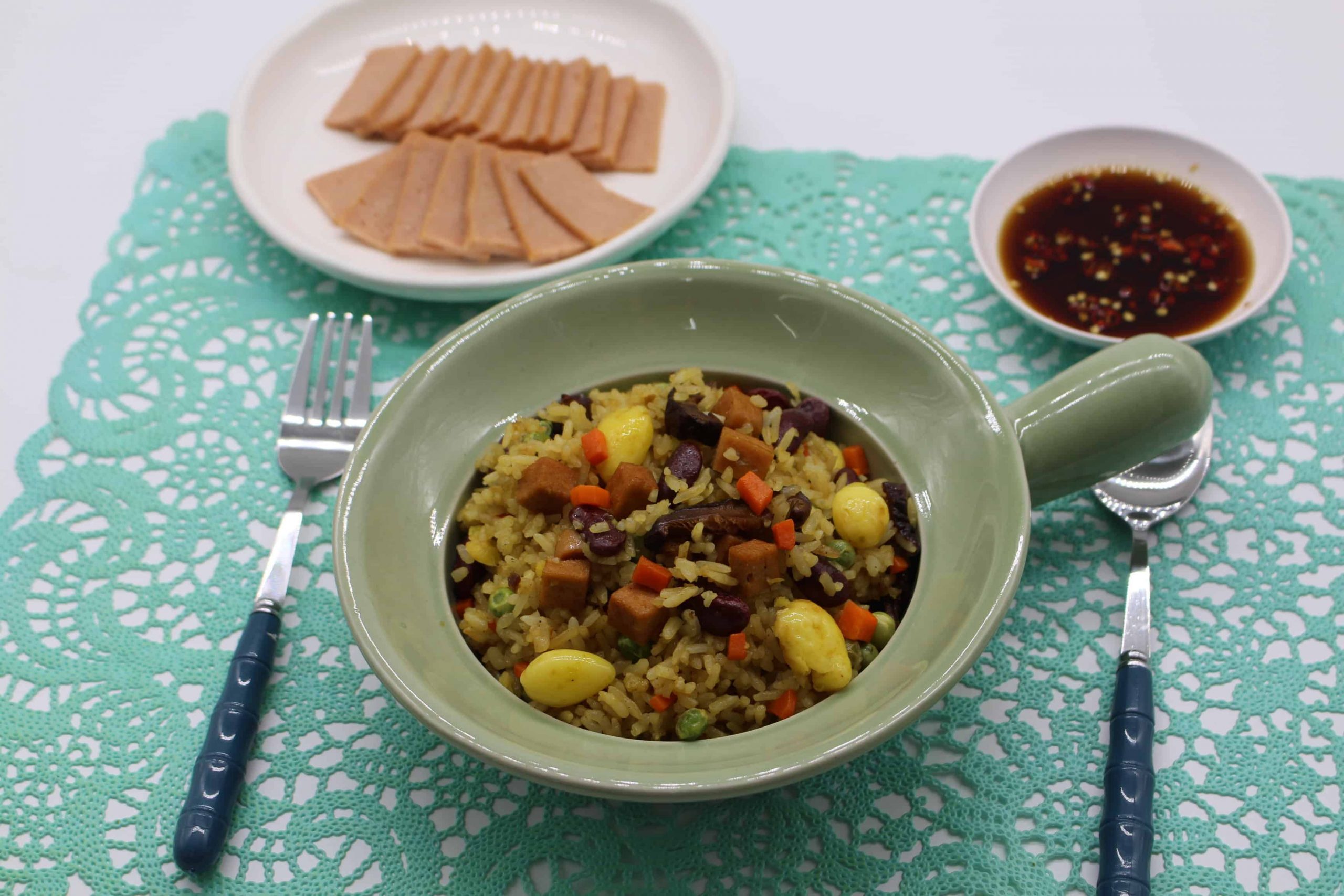 Roasted Rice with Baked Goose - โยตาอาหารเจ YOUTA Veggie